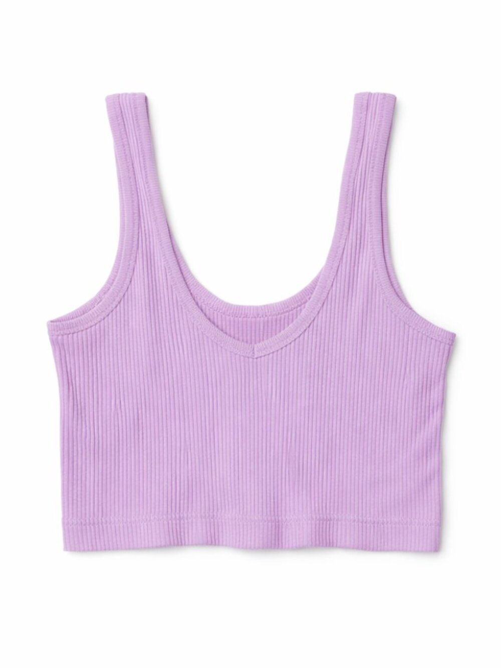 Urban Outfitters | by Anthropologie Lavender Ribbed Crop Tank Top - Size Small - Picture 1 of 3